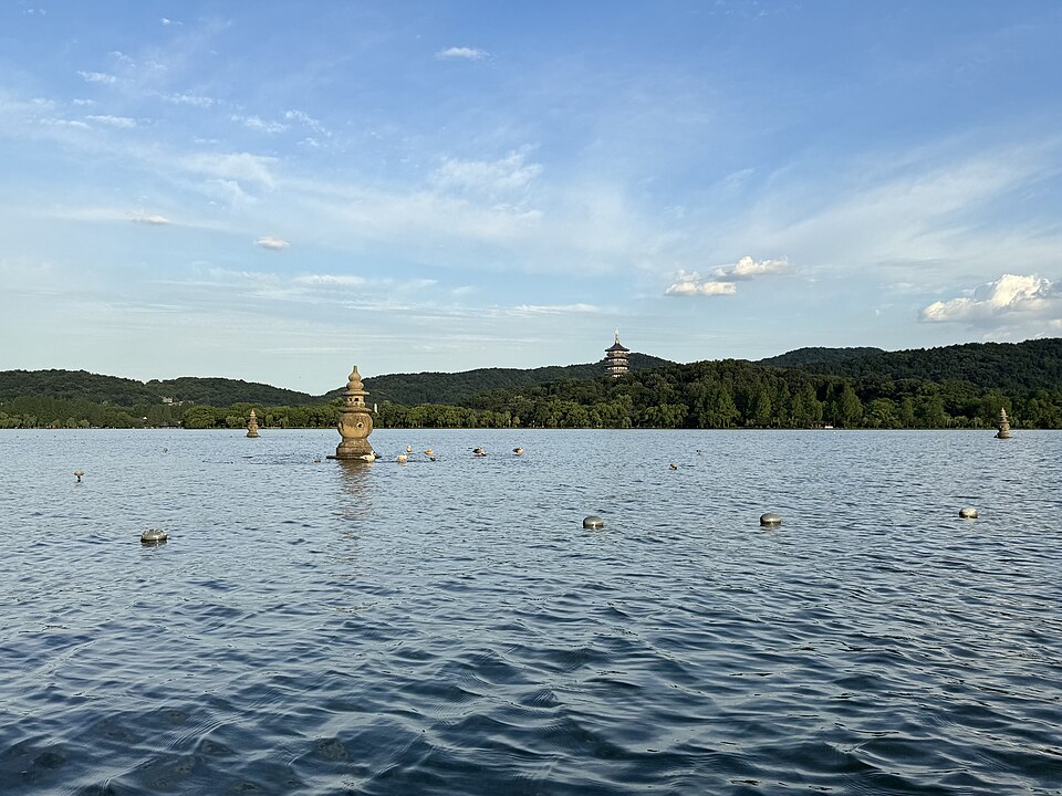 杭州西湖实地景色